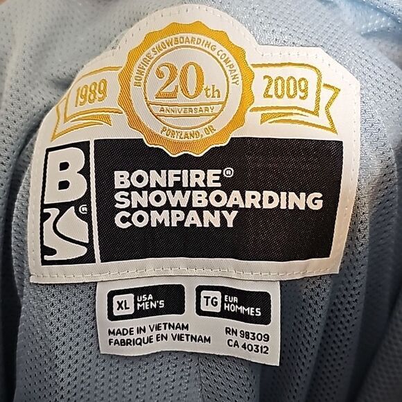 Bonfire Snowboarding Particle Cargo ski pants Mens Blue XL - Picture 13 of 14